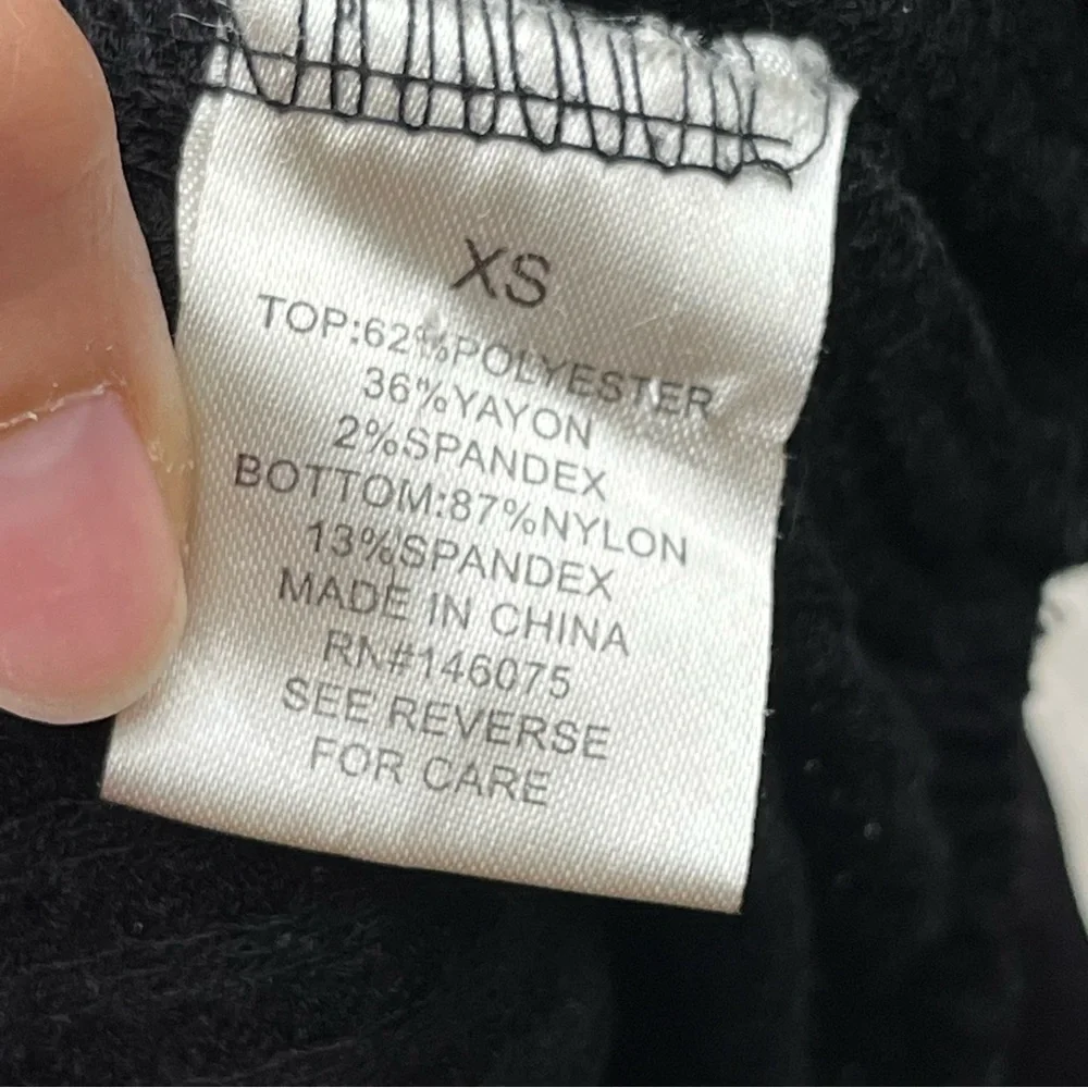 Free People‎ Black waffle knit Bodysuit